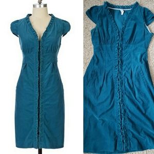 Anthropologie Maeve Teal Dress gorgeous